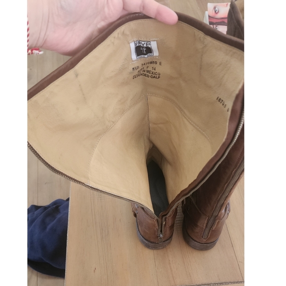Frye Phillips Harness Tall Brown Boots - Picture 6 of 9